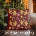 Axyaa Christmas Pattern Pillow Covers for Sofa Bedroom Car; Rectangular Cushion for Home Decor
