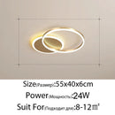 Axyaa Modern 5 Ring LED Ceiling Light in Black, Gold, White for Home Design