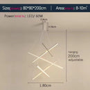 AXYAA Minimalist Duplex LED Chandelier for Living Room, Restaurant, Villa Hall