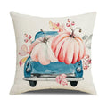 Axyaa Thanksgiving Pumpkin Maple Leaf Pillow Cover