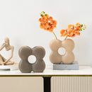 Axyaa Geometric Petals Ceramic Vase for Home Decoration and Flower Arrangement