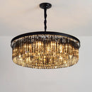 Axyaa Smokey Grey Glass Crystal Chandelier E14 for Home Decor Lighting