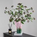 Axyaa Pink Gradient Glass Vase Hydroponic Terrarium Home Decoration Flower Arrangement