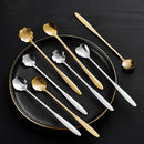 Axyaa Stainless Steel Long Handle Mini Spoon for Dessert Coffee Ice Cream
