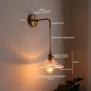 Axyaa LED Wall Lamps: Nordic Modern Design, Bedroom & Bathroom Lighting, Pull Chain Switch.