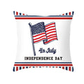 Axyaa LOVE USA Patriotic Letters Decorative Cushion Cover - Cartoon Style Home Decor Pillowcase
