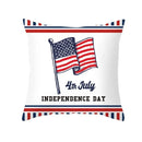 Axyaa LOVE USA Patriotic Letters Decorative Cushion Cover - Cartoon Style Home Decor Pillowcase