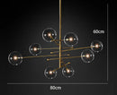 Axyaa Bronze Glass Bubble Chandelier Pendant Light for Modern Room Decor