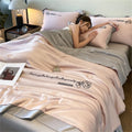 Axyaa Embroidered Silk Bedspread Quilt - Luxury Breathable Comforter