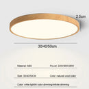 Axyaa Circular Wood Grain LED Ceiling Lamp for Home, Restaurant, and Balcony