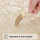 Axyaa Waterproof Vinyl Tablecloth 60x84 Inch for Kitchen Dining Room