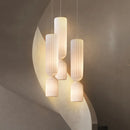 Axyaa TAISTO Pendant Lamp: Nordic Pleated Fabric Lampshade for Home Décor