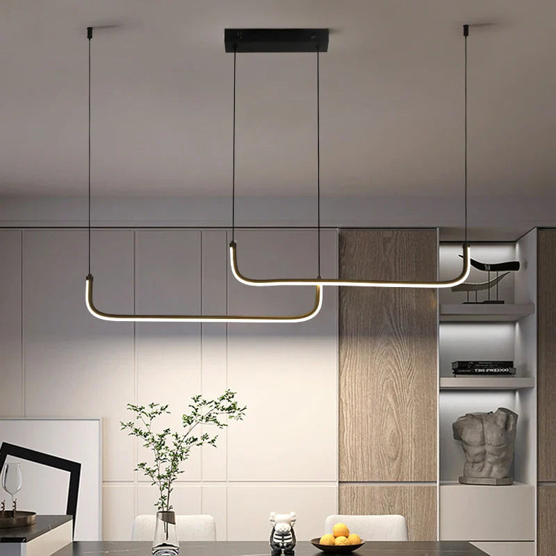 Axyaa Gold Pendant Light: Modern, Energy-Efficient, Adjustable for Dining Room