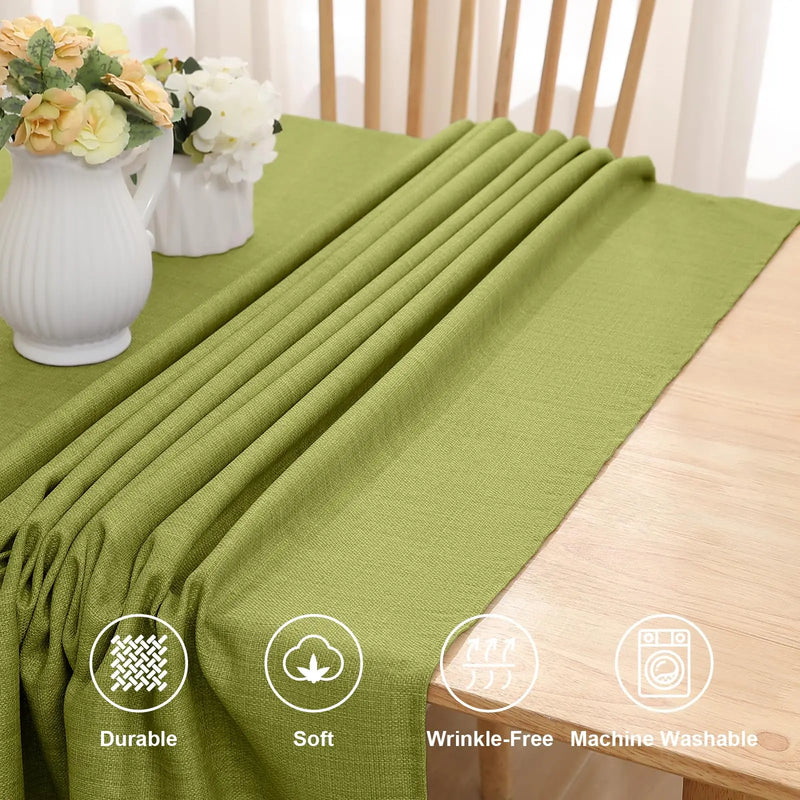 Axyaa Solid Color Linen Tablecloth for Home, Banquet, Parties - Washable & Stylish