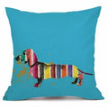 Axyaa Christmas Sausage Style Cushion Cover | Festive Dog Decorative Pillow Cover 45x45cm