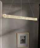 Axyaa Crystal Pendant Light: Modern LED Fixture for Dining, Living Room, Kitchen, Bar