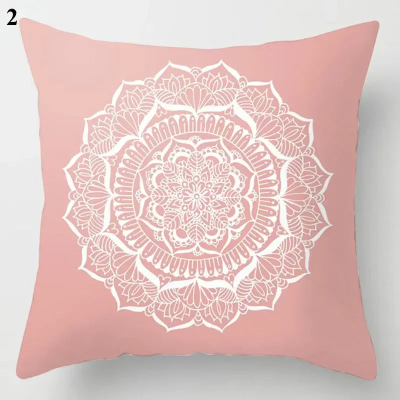 Axyaa Cloud Moon Star Pattern Pillowcase White Grey Letters Printed Home Decor