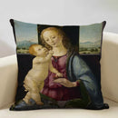 Axyaa Four Seasons Famous Paintings Decorative Pillow Case 45x45cm for Living Room