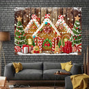 Axyaa Christmas Gingerbread House Tree Hanging Wall Decoration Blanket