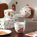 Axyaa European Ceramic Coffee Cup Small Hat Animal Decoration Mug