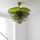 Axyaa Lotus Leaf Glass Pendant Light - Vintage French Style Statement Lighting