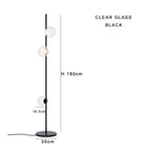 Axyaa Glass Ball Floor Lamp: Modern Mood Lighting for Home Decoration