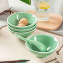 Axyaa 5-inch Ceramic Bowl - Vintage Aesthetic, Ice Cracks Design