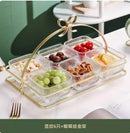 Axyaa Divided Fruit Plate for Living Room Tea Table Snacks Home Decor