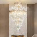 Axyaa Modern Light Luxury Crystal Chandelier for Duplex Living Room