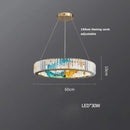 Axyaa Crystal LED Pendant Light Chandelier Living Room Lighting Fixtures