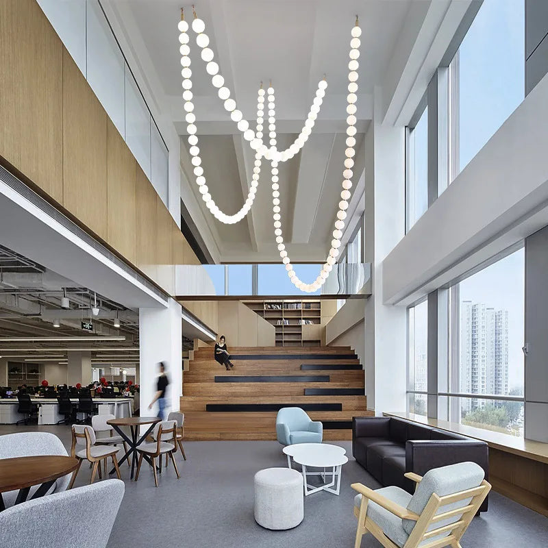 Elegant Glass Gold Pendant Light by Axyaa for Living Room Staircase Foyer