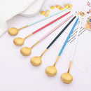 Axyaa Matte Stainless Steel Long Handled Stir Spoon Set