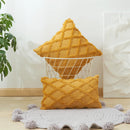 Axyaa Short Plush Pillowcases for Autumn Decor in 30x50cm and 45x45cm sizes.
