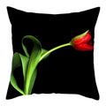 Axyaa Flower Printed Pillow Case - Decorative Polyester Cushion Cover - 45x45cm