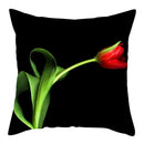 Axyaa Flower Printed Pillow Case - Decorative Polyester Cushion Cover - 45x45cm