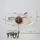 Axyaa Wabi-Sabi Iron LED Wall Lights Swing Arm Vintage Wandlampen