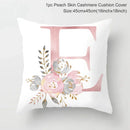 Axyaa Pink Letterwork Cushion Cover 45*45cm, Wedding Party Decor, Elegant Wedding Pillow