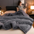 Axyaa Winter Plush Fleece Blanket - Cozy Sofa Quilt for Office and Home