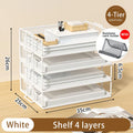 Axyaa Stackable Tray Desk Organizer & Holder for Paper Letter Accessories Black Office Home School