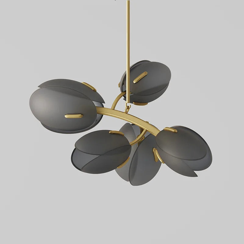 Axyaa Tulip Buds Chandelier: Modern Glass Pendant Lights for Home Decor