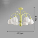 Axyaa Pumpkin Glass Chandelier for Home Decor in Living Room, Bedroom, Dining Room