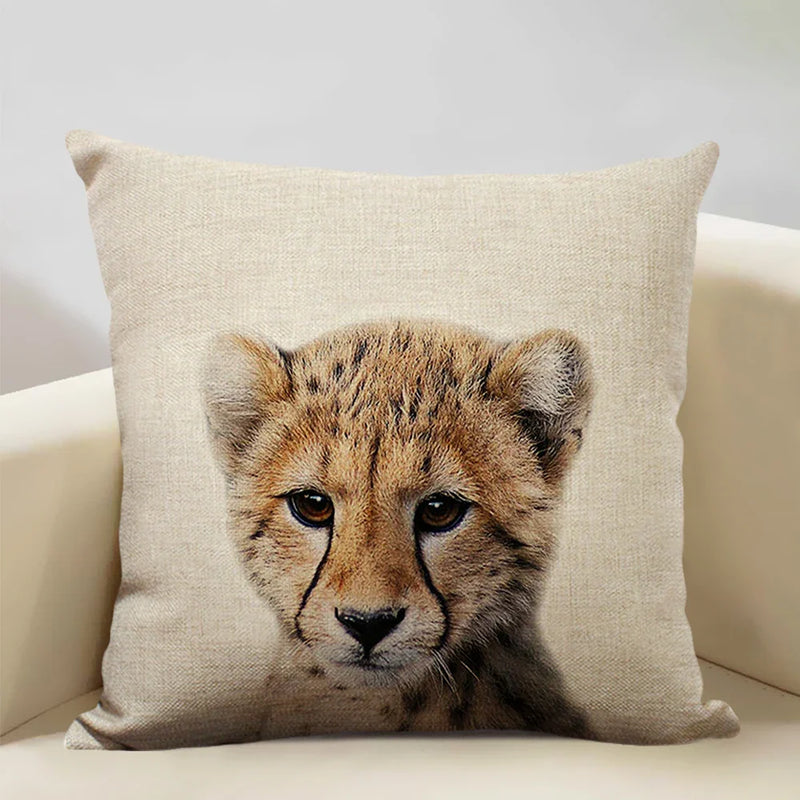 Animal Print Cushion 45x45cm for Sofa, Car Seat & Living Room Decor by Axyaa