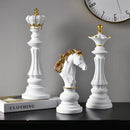 Axya Resin Chess Horse King Queen Statue - Home Decor Ornament