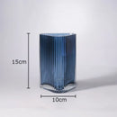 Axyaa Relief Stripe Glass Vase: Modern Minimalism Decor for Flowers, Desk, and Crafts