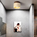 Axyaa Yellow Marble LED Ceiling Chandelier for Hotel Lobby, Restaurant, and Bedroom