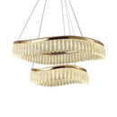 Axyaa Crystal LED Chandeliers: Modern, Luxury Lighting for Villas, Restaurants & Shops.