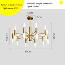 Axyaa Gold/Black Modern LED Art Pendant Lamp for Kitchen Living Room Loft Bedroom