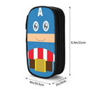 Axyaa Captain America Pencil Case: Large Storage Bag for Students and Office Essentials