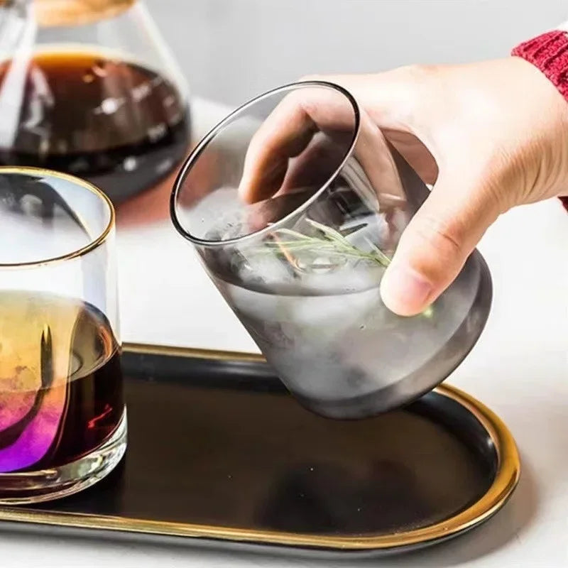 Axyaa 270ML Glass Mug - Modern Simple Style for Tea, Coffee, Juice & Water