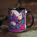 Axyaa Colorful Butterfly 11oz Ceramic Mug: Classical Oil Painting, Coffee/Tea Cup, Christmas Gift
